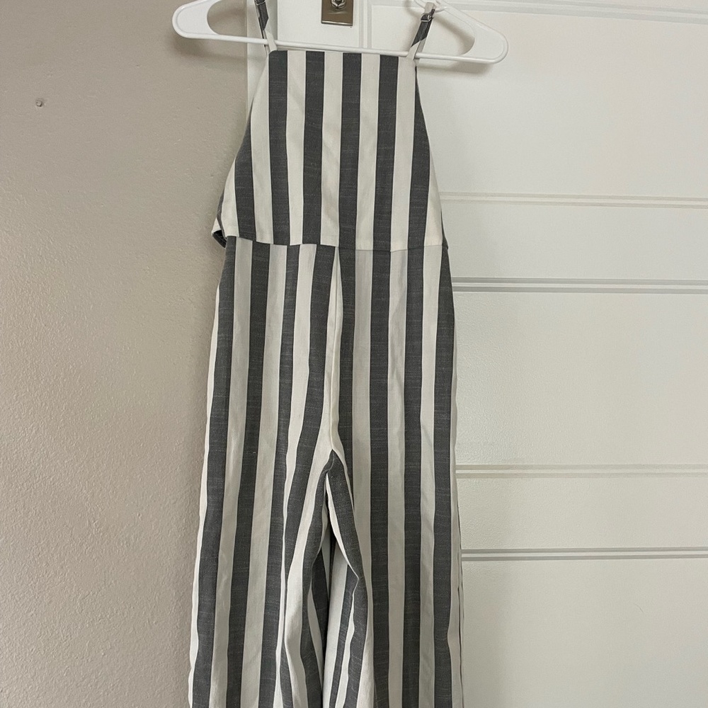 GB girls size 12 grey and white striped jumper